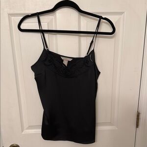 H&M Black Flowy Camisole with Spaghetti Straps